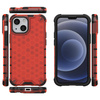 Honeycomb Case armor cover with TPU Bumper for iPhone 13 mini red