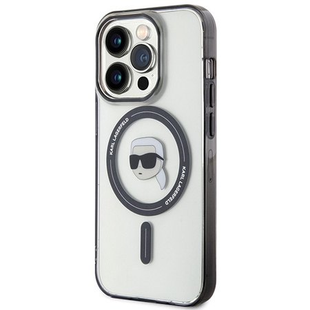 Karl Lagerfeld KLHMP15XHKHNOTK iPhone 15 Pro Max 6.7&quot; transparent hardcase IML Karl`s Head MagSafe