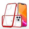 Klare 3in1 Hülle für iPhone 13 Pro Frame Cover Gel Rot