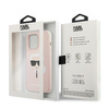 Karl Lagerfeld KLHCP13LSLKHLP iPhone 13 Pro / 13 6,1" jasnoróżowy/light pink hardcase Silicone Karl`s Head