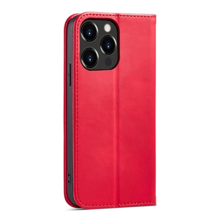 Magnet Fancy Case Hülle für iPhone 14 Plus Flip Cover Wallet Ständer rot