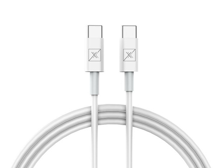 ŁAD. SIECIOWA MX ALFA 20W PD+QC, USB-A+C + KABEL C/C 20W PD, WHITE/BIAŁY