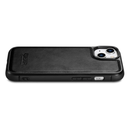 iCarer Leather Oil Wax Genuine Leather Case for iPhone 14 (MagSafe Compatible) Black (WMI14220717-BK)