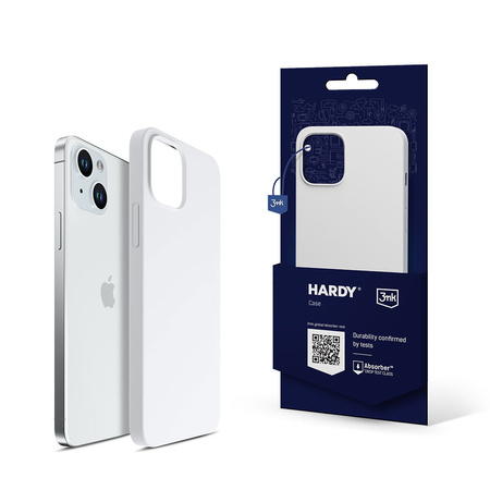 Etui 3mk Hardy Silicone MagCase na iPhone 15 Plus - biało-srebrne