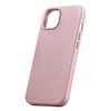 iCarer Litchi Premium Leather Case iPhone 14 Magnetic Leather Case with MagSafe pink (WMI14220709-PK)