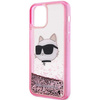 Karl Lagerfeld KLHCP12MLNCHCP iPhone 12/ 12 Pro 6.1&quot; pink/pink hardcase Glitter Choupette Head