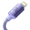 Baseus Crystal Shine Series Fast Charging Data Cable Type-C to iP 20W 1.2m Purple