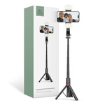 Selfie Stick Tripod z Lampą LED Bluetooth Tech-Protect L05S czarne