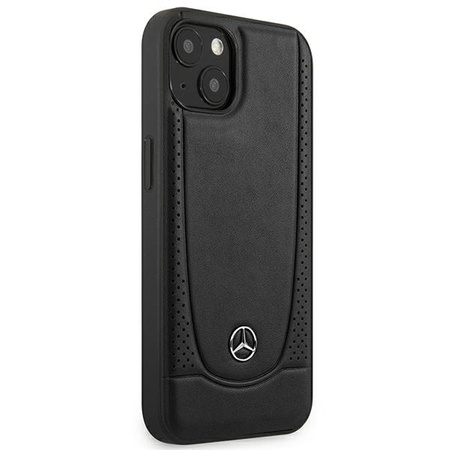 Etui Mercedes Leather Urban do iPhone 15 Plus - czarne