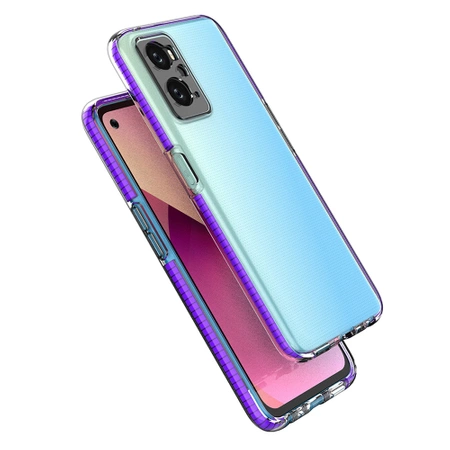 Spring Case Cover für Realme 9i, Oppo A36 / A76 / A96 Silikonhülle mit Rahmen schwarz