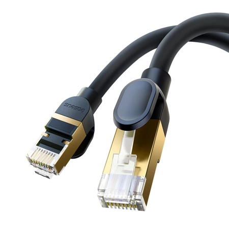 Baseus fast round RJ45 40Gbps Cat network cable. 8 0.5m black