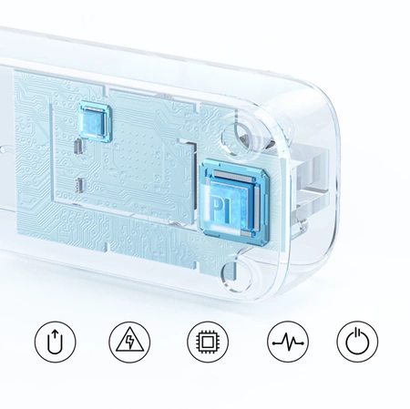 Ugreen CD286 Verlängerungskabel 3x AC 2x USB-A 1x USB-C 30W mit Schalter - Weiß