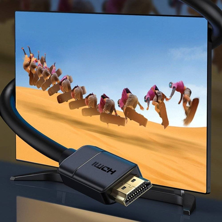 Baseus kabel przewód HDMI 2.0 4K 30 Hz 3D HDR 18 Gbps 8 m czarny (CAKGQ-E01)