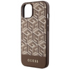 Guess GUHMP14SHGCFSEW iPhone 14 6.1&quot; Braun/Braun Hardcase GCube Stripes MagSafe