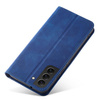 Magnet Fancy Case Case for Samsung Galaxy S22 + (S22 Plus) Pouch Wallet Card Holder Blue