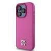 DKNY DKHMP15LPSHRPSP iPhone 15 Pro 6.1" różowy/pink hardcase Leather Monogram Pattern Metal Logo MagSafe