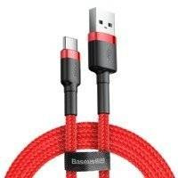 Baseus Cafule Cable - Kabel do ładowania i transmisji danych USB do USB-C 2 A, 2 m (czerwony)