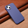 iCarer Case Leather Genuine Leather Case Cover for iPhone 14 Light Purple (WMI14220705-LP) (MagSafe Compatible)