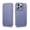 iCarer CE Premium Leather Folio Case iPhone 14 Pro Magnetic Flip Leather Folio Case MagSafe Light Purple (WMI14220714-LP)