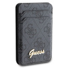 Original Handyhülle IPHONE Z MAGSAFE Guess Wallet Card Slot Stand MagSafe 4G Classic Logo (GUWMSHG4SHK) schwarz