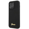 Guess GUHMP13LLSLMGBK iPhone 13 Pro / 13 6,1" black/czarny hardcase Silicone Script Gold Logo