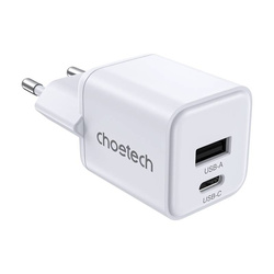 Ładowarka sieciowa Choetech PD30W Dual Ports 1C1A (biała)