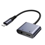 Joyroom SY-L01 Lightning to Lightning / 3.5 mm mini jack DAC adapter 2in1 - black