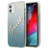 Guess Glitter Gradient Script - Etui iPhone 12 mini (niebieski)