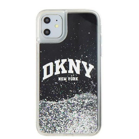 DKNY DKHCN61LBNAEK iPhone 11 / Xr 6.1" czarny/black hardcase Liquid Glitter Big Logo