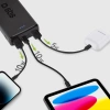 Fast charge power bank: 20,000 mAh, 2 USBs Black