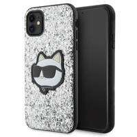 Karl Lagerfeld KLHCN61G2CPS iPhone 11 / Xr 6,1&quot; Silber/Silber Hardcase Glitter Choupette Patch