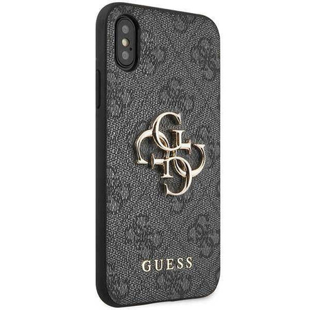 Original Case IPHONE X / XS Guess Hardcase 4G Big Metal Logo (GUHCPX4GMGGR) gray