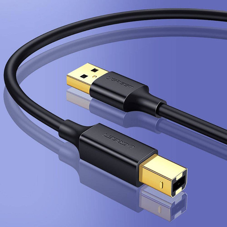 UGREEN US135 USB 2.0 A-B printer cable, gold plated 1m (black)