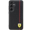 Oryginalne Etui FERRARI hardcase Carbon Printed Line FEHCS24MN3DUR do Samsung Galaxy  S24 Plus Czarny