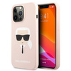 Karl Lagerfeld KLHCP13LSLKHLP iPhone 13 Pro / 13 6,1" jasnoróżowy/light pink hardcase Silicone Karl`s Head