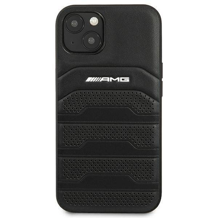 AMG AMHCP14MGSEBK iPhone 14 Plus 6,7" czarny/black hardcase Leather Debossed Lines