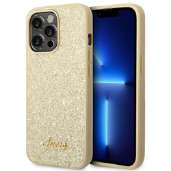 Guess GUHCP14XHGGSHD iPhone 14 Pro Max 6.7 &quot;gold / gold hard case Glitter Script