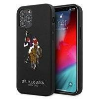 US Polo USHCP12LPUGFLBK iPhone 12 Pro Max 6,7" czarny/black Polo Embroidery Collection