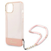 Guess Translucent Pearl Strap - Etui iPhone 14 Plus (różowy)