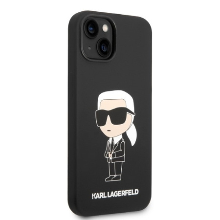 Karl Lagerfeld nakładka do iPhone 14 Plus 6,7" KLHMP14MSNIKBCK czarna hard case Magsafe Silicone NFT Ikonik