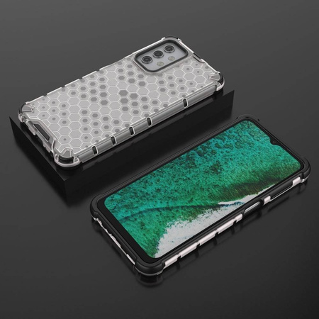 Honeycomb etui pancerny pokrowiec z żelową ramką Samsung Galaxy A32 5G przezroczysty