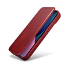 iCarer CE Oil Wax Premium Leather Folio Case Leather Case for iPhone 14 Pro Flip Magnetic MagSafe Red (AKI14220706-RD)