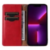 Magnet Strap Case for iPhone 14 Flip Wallet Mini Lanyard Stand red