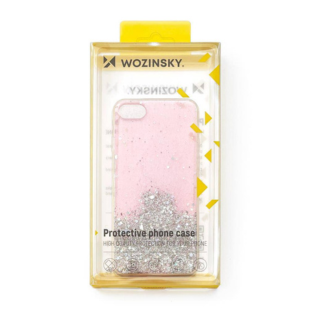 Wozinsky Star Glitter błyszczące etui pokrowiec z brokatem Samsung Galaxy A42 5G różowy