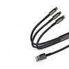 Baseus Tungsten 3w1 kabel USB - USB Typ C / Lightning / micro USB 3,5 A 1,5 m czarny (CAMLTWJ-01)