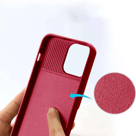 Etui XIAOMI REDMI NOTE 12 5G Silikonowe z Osłoną na Aparat Nexeri Silicone Lens burgundowe