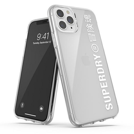 SuperDry Snap iPhone 11 Pro Max Clear Ca se white / white 41580