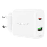 Acefast Wandladegerät USB Typ C / USB 20W, PPS, PD, QC 3.0, AFC, FCP weiß (A25 weiß)