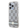 DKNY DKHMP14LHCPTSE iPhone 14 Pro 6.1" beżowy/beige hardcase IML Checkered Mono Pattern & Printed Stripes MagSafe