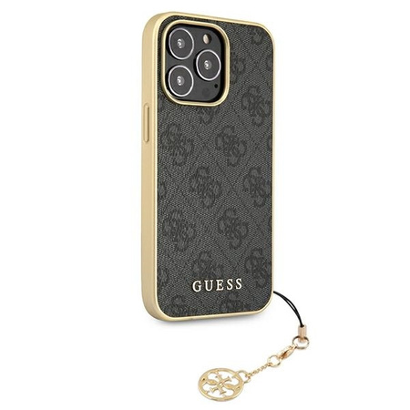 Guess GUHCP13XGF4GGR iPhone 13 Pro Max 6,7" szary/grey hardcase 4G Charms Collection